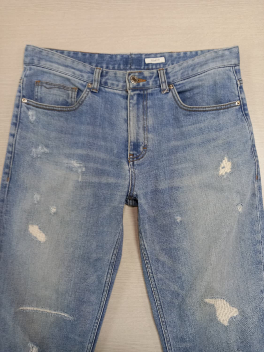 30 REAKER 데미지워싱 스판 테이퍼드 리페어진 30-244 상품이미지3