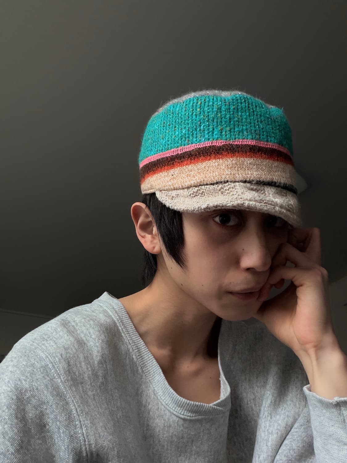 Grin Buddy 니팅 스트라이프 캡 상품이미지3