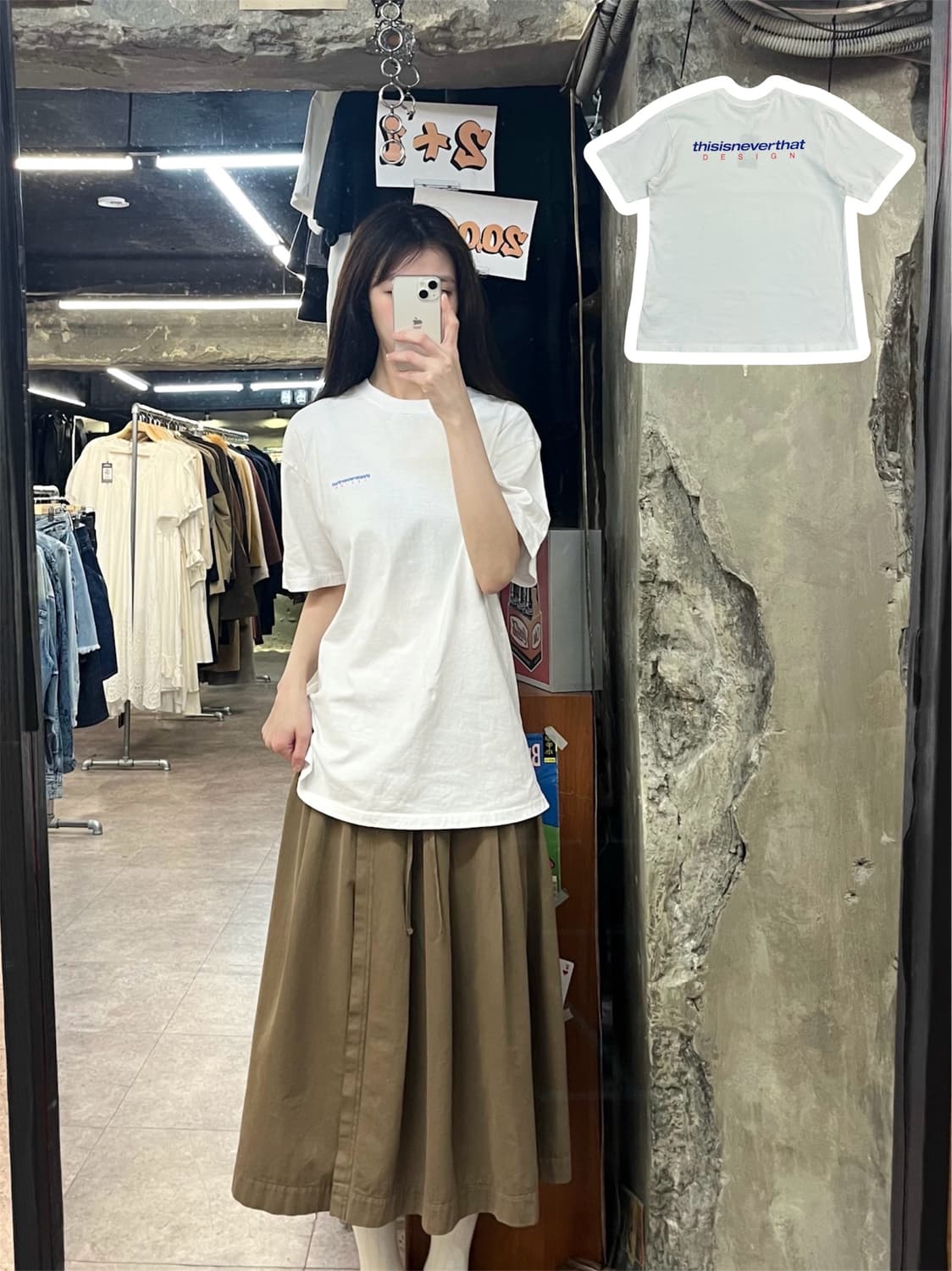 디스이즈네버댓 반팔티 화이트 S #csz3908 상품이미지1