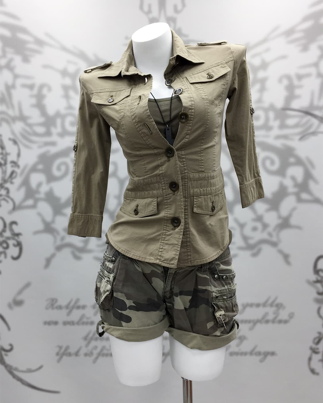 Y2K beige shirts 상품이미지4