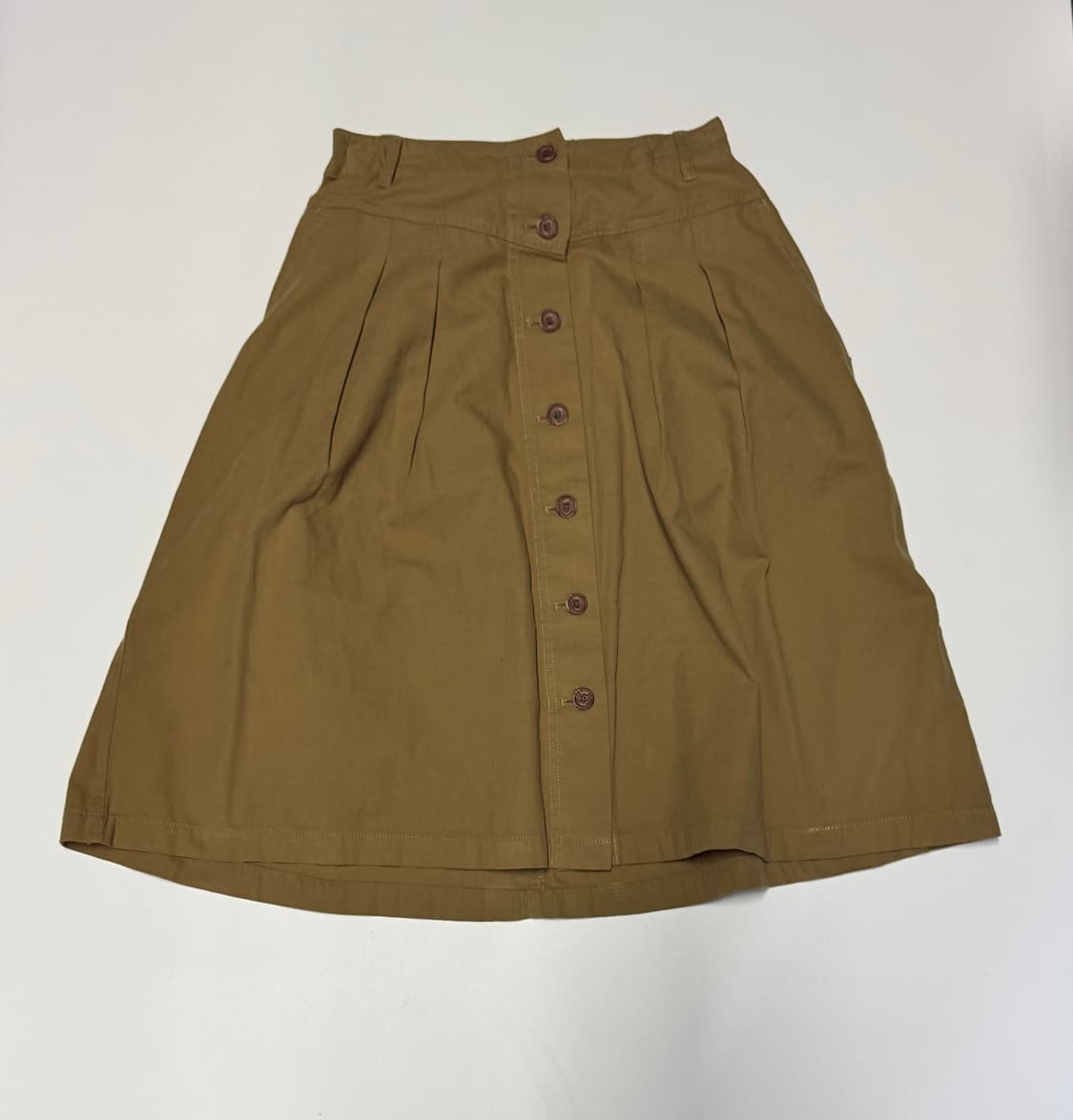 여성 써스데이아일랜드 빈티지 버튼 플리츠 치마 28.3인치 상품이미지1