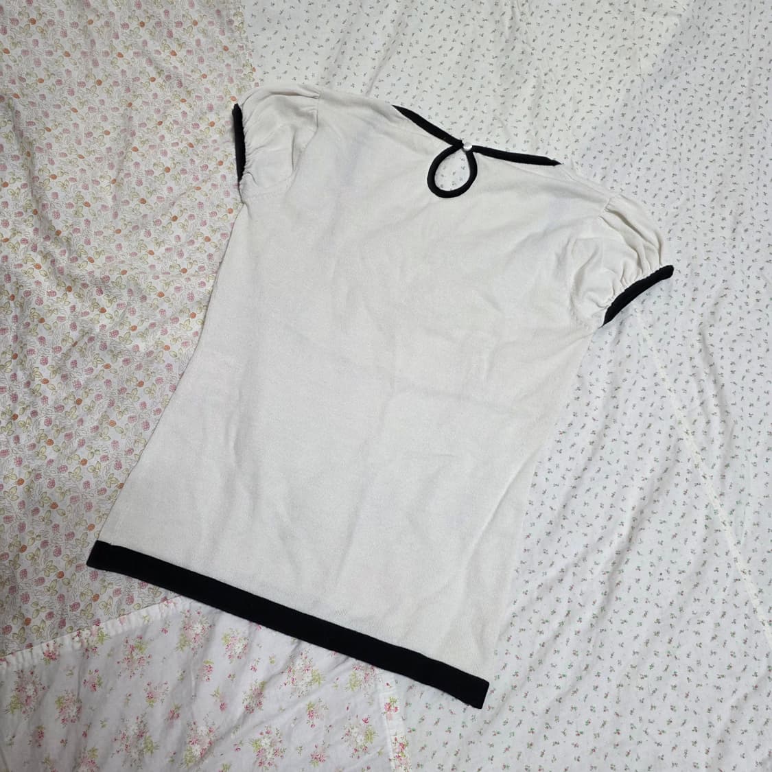 빈티지  화이트 리본 로걀 리즈리사 히메갸루 일브 상품이미지7