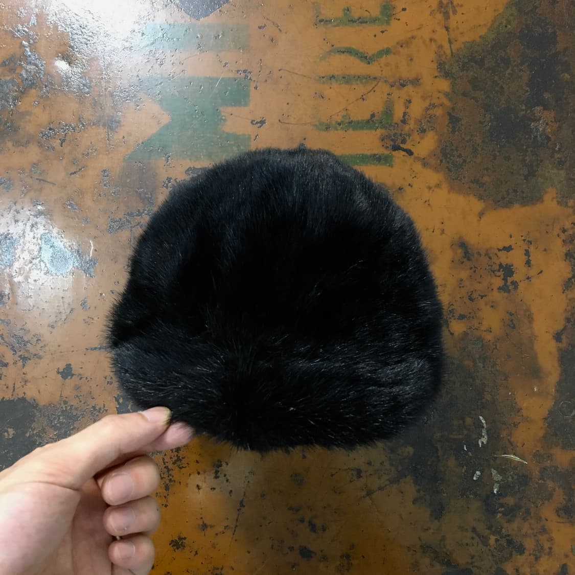 VTG 빈티지 블랙 천연 밍크 모피 햇 여성용  상품이미지2