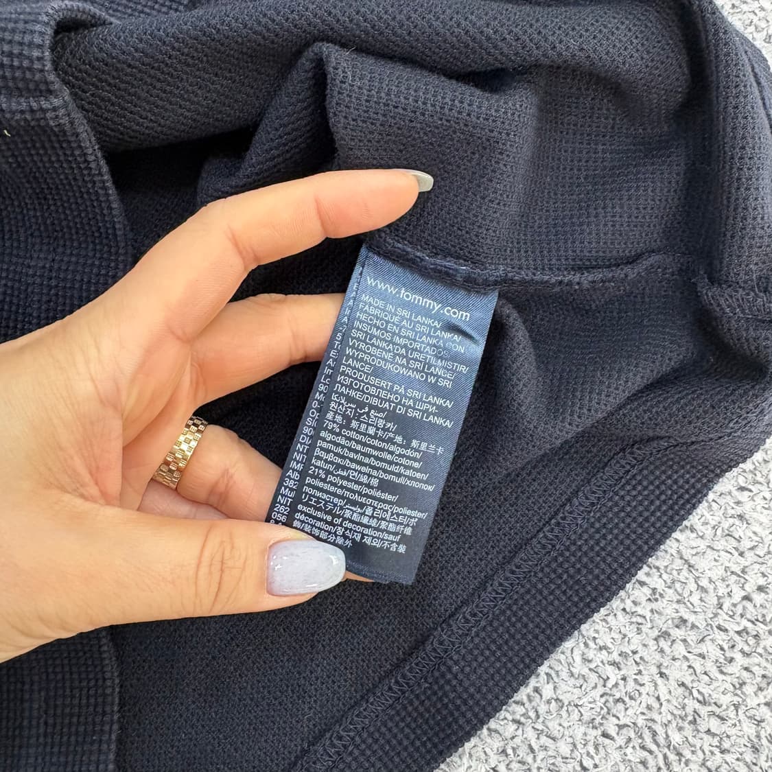 M 타미힐피거 와플 헨리넥 긴팔티 0303J 상품이미지4