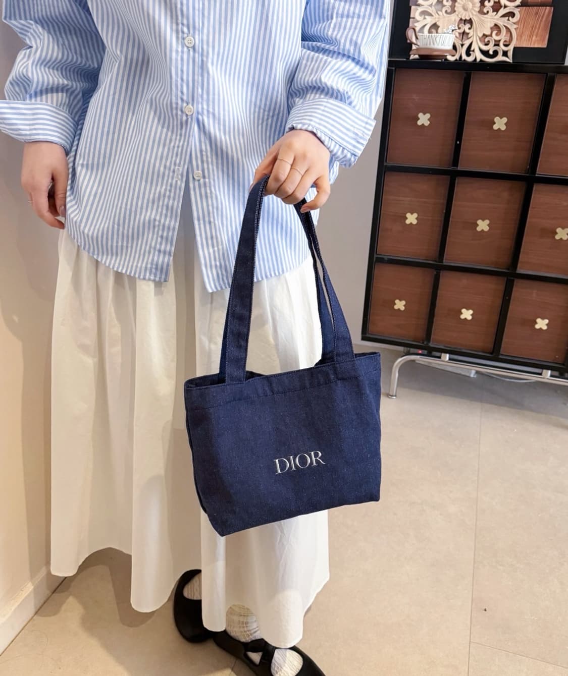 디올뷰티 데님 토드백 에코백 스몰 기프트백 상품이미지10