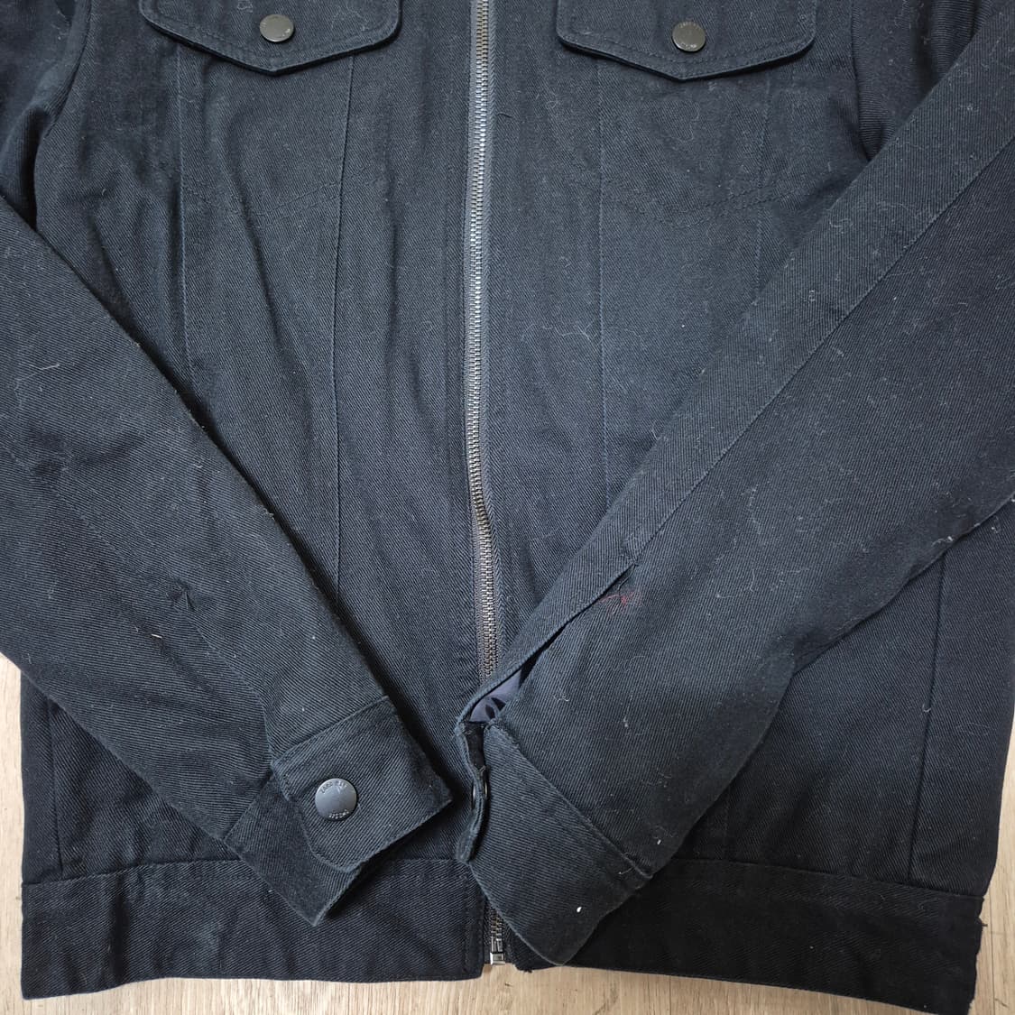 자라 이너퀄팅 투포켓 트러커 자켓 S(90) 상품이미지3