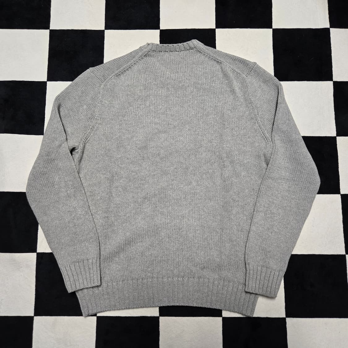 M 폴로랄프로렌 스펠아웃 라운드넥 니트 그레이 변요한니트 상품이미지5