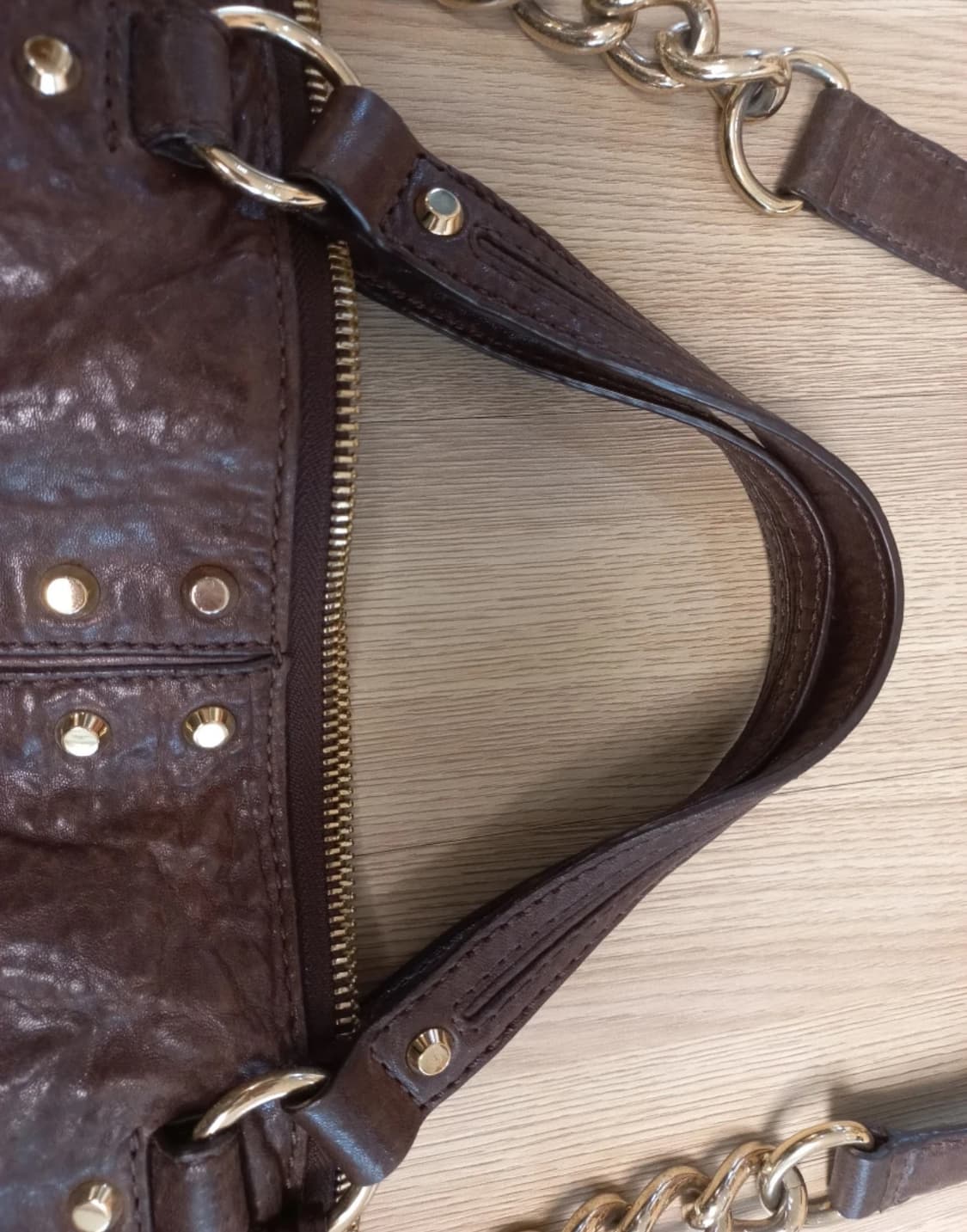 마이클 코어스(Michael Kors) 브라운 레더 스터드 토트백 상품이미지6