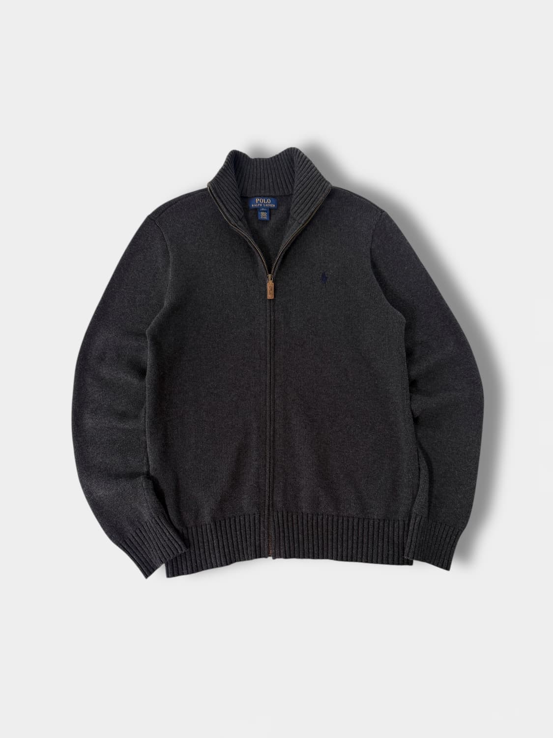 폴로 랄프로렌 신형 루즈핏 딥그레이 니트 집업 상품이미지1