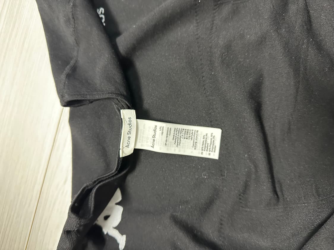 아크네 스튜디오 x 카파 롱슬리브 로고 티셔츠 블랙 (L/XL) 상품이미지2