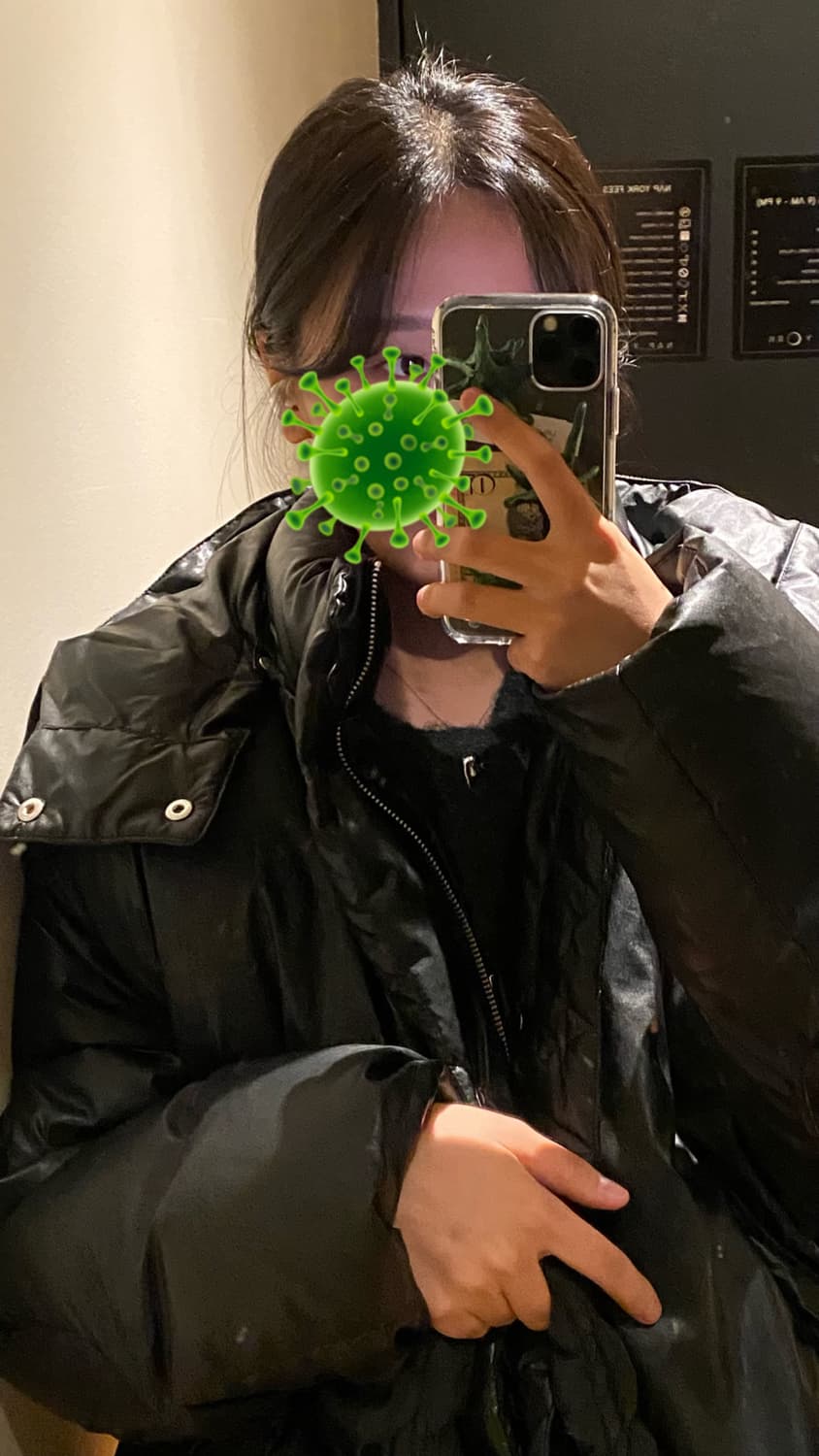 비비스튜디오 LEATHER SHORT BIG PUFFER [BLACK] 상품이미지1