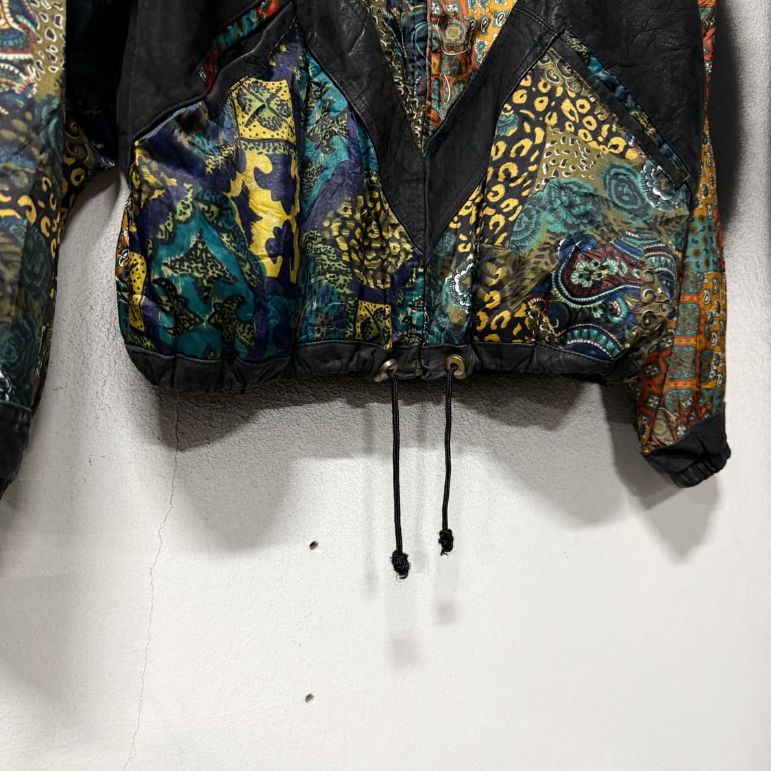 VTG 빈티지 100% 양가죽 배색 페이즐리 에스닉 가죽 자켓 상품이미지5