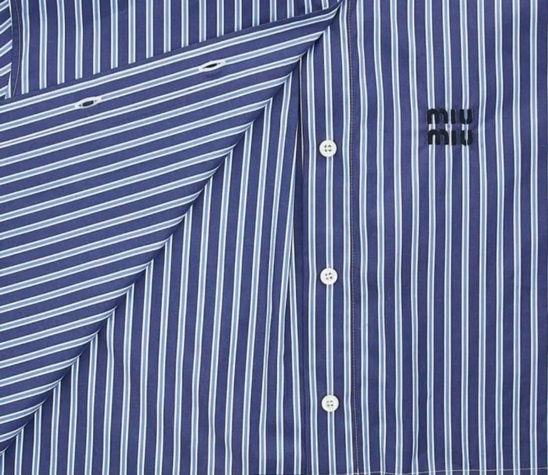 미우미우 스트라이프 크롭 셔츠 상품이미지7