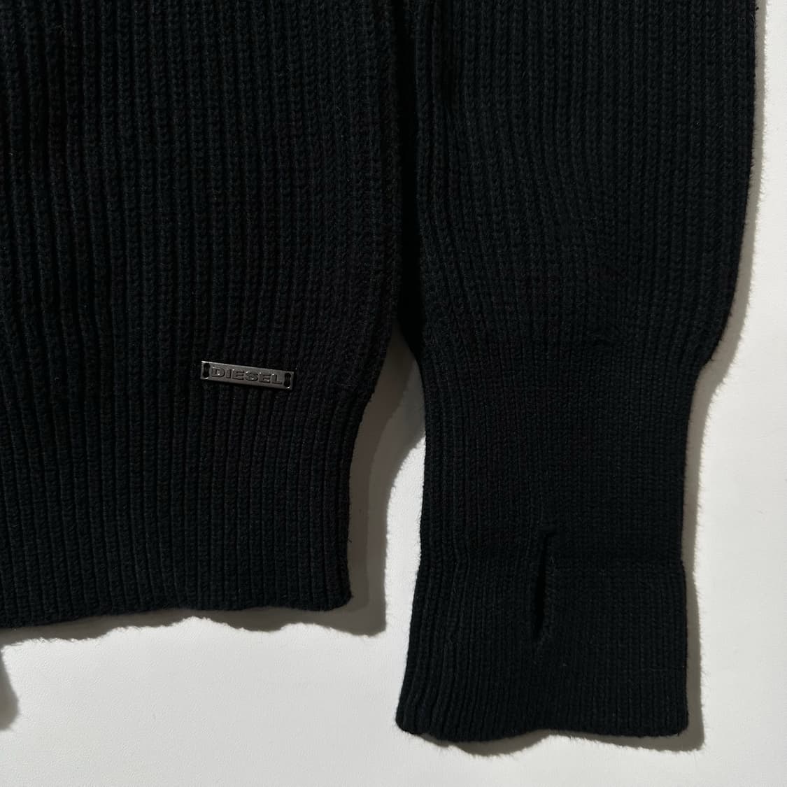 디젤 투웨이 니트 집업 가디건 블랙 상품이미지6