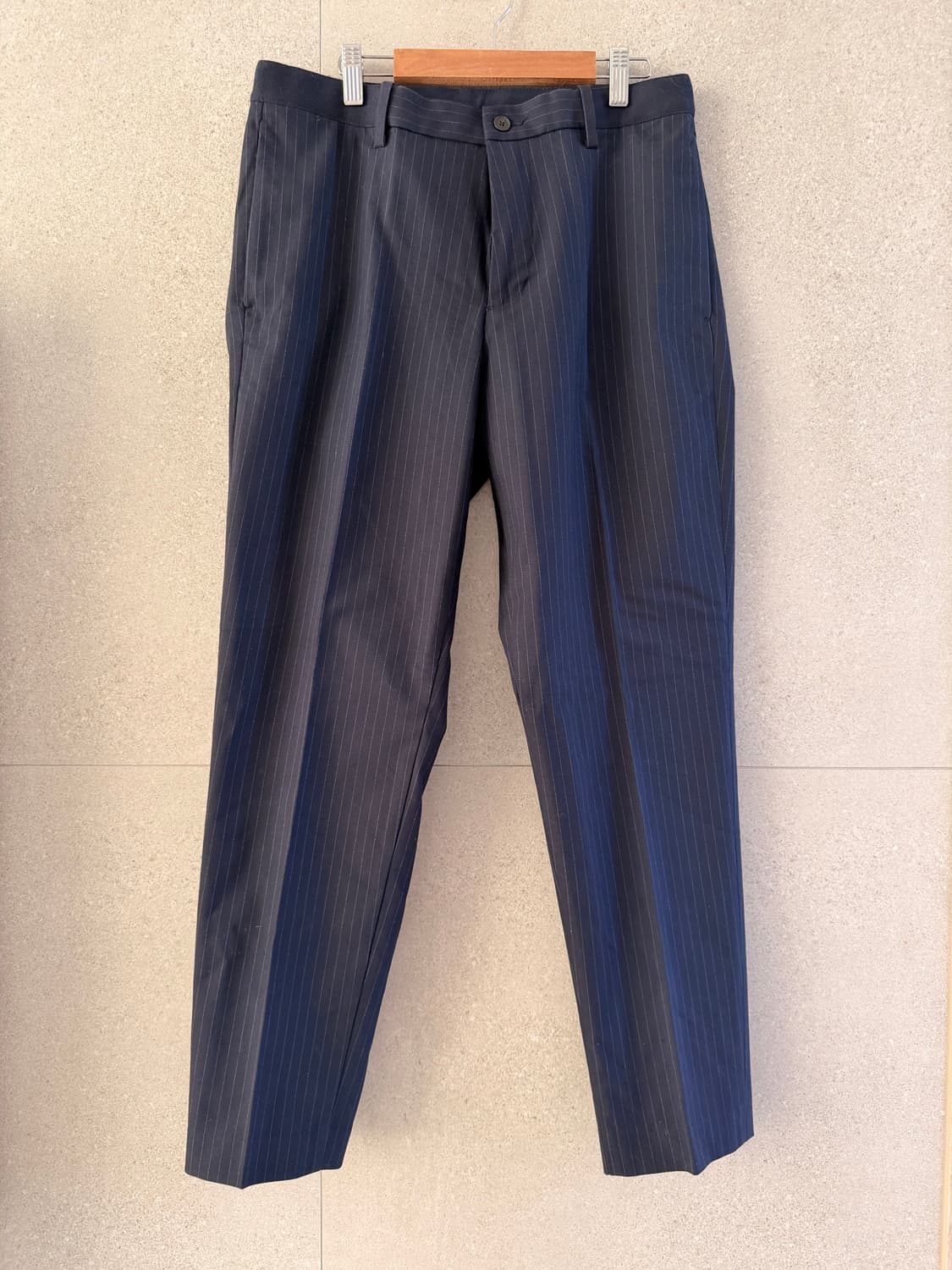 유니클로 남자 슬랙스 바지 m 가을겨울용 스트라이프 상품이미지1