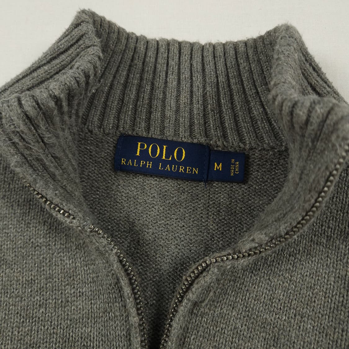 M(95)폴로 랄프로렌 코튼 반집업니트 그레이 상품이미지4