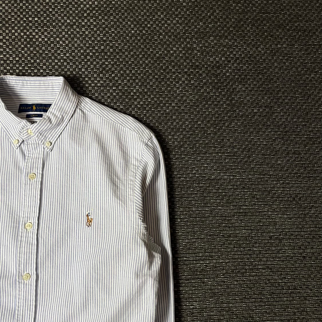 폴로랄프로렌 스카이블루 스트라이프 긴팔 셔츠 슬림핏 S 상품이미지3