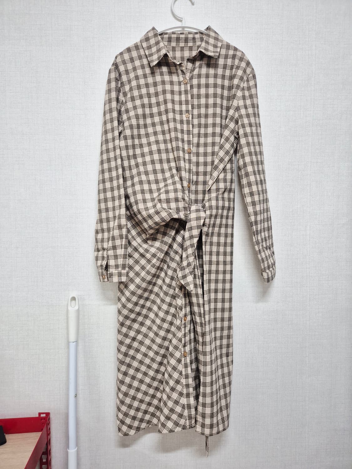 체크 롱원피스 상품이미지1