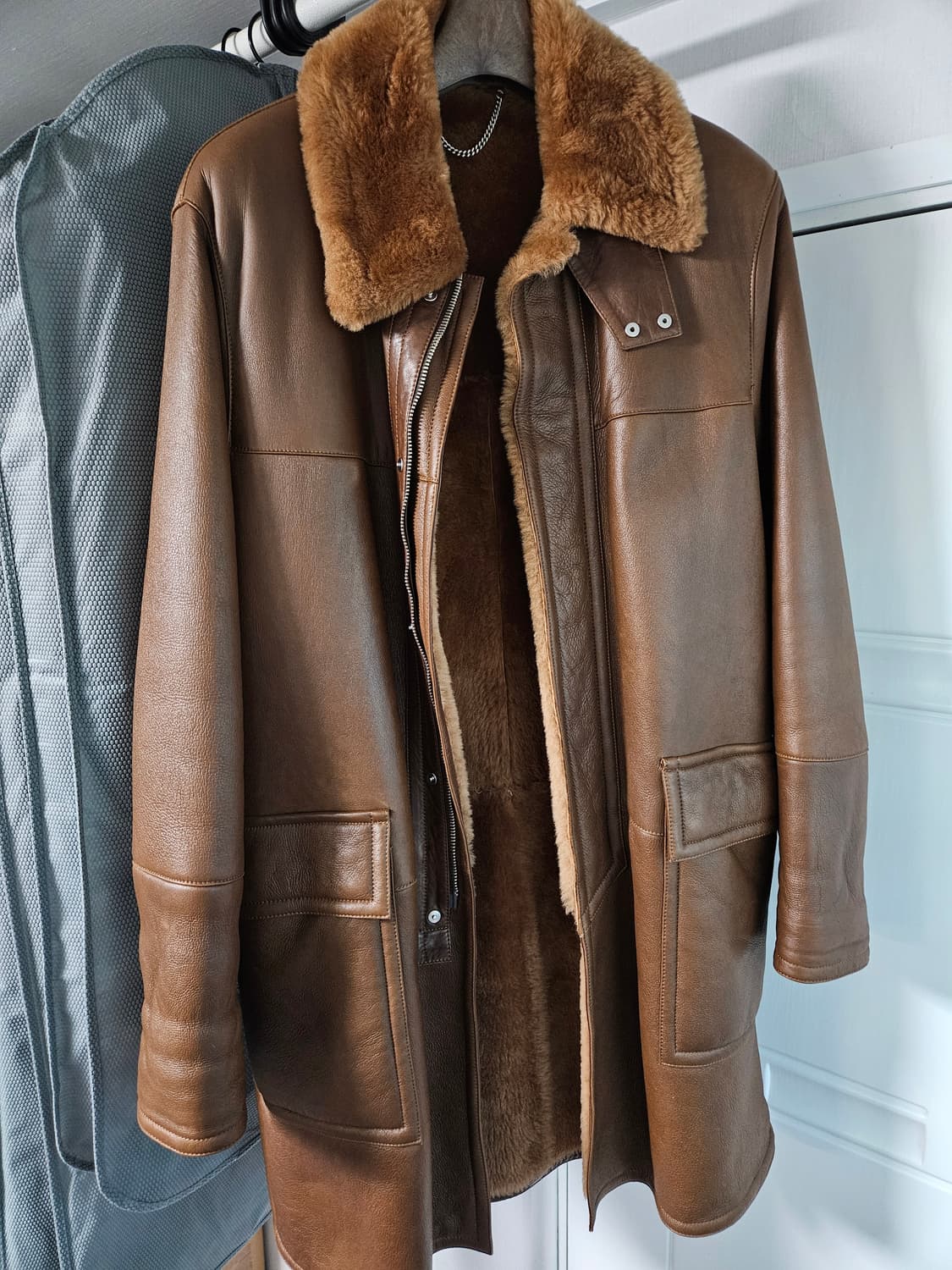 정가350) 솔리드옴므 롱 무스탕 50 상품이미지1