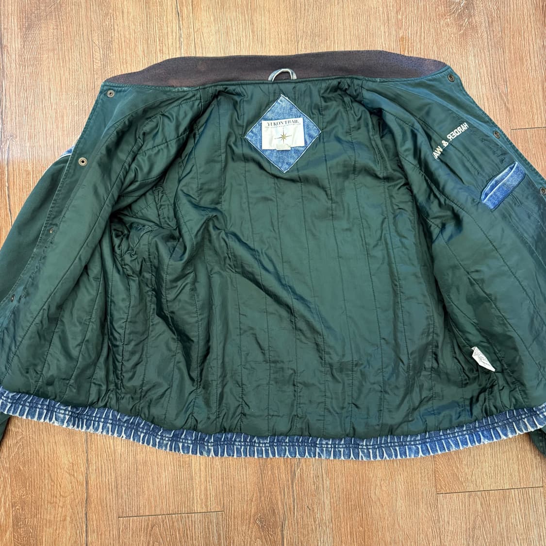 빈티지 배색 이선 데님 바시티 상품이미지6