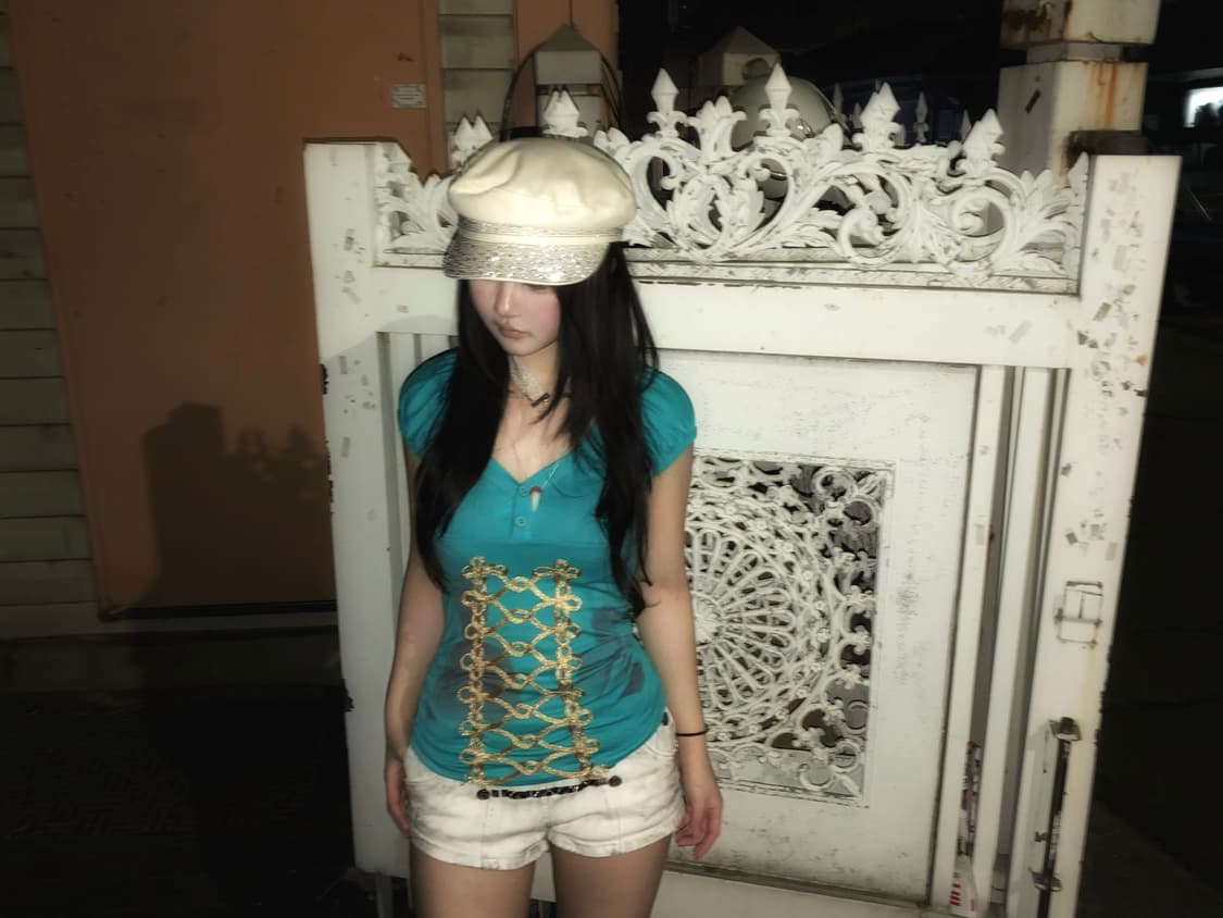 Mint Napoleon Braid Top 상품이미지2