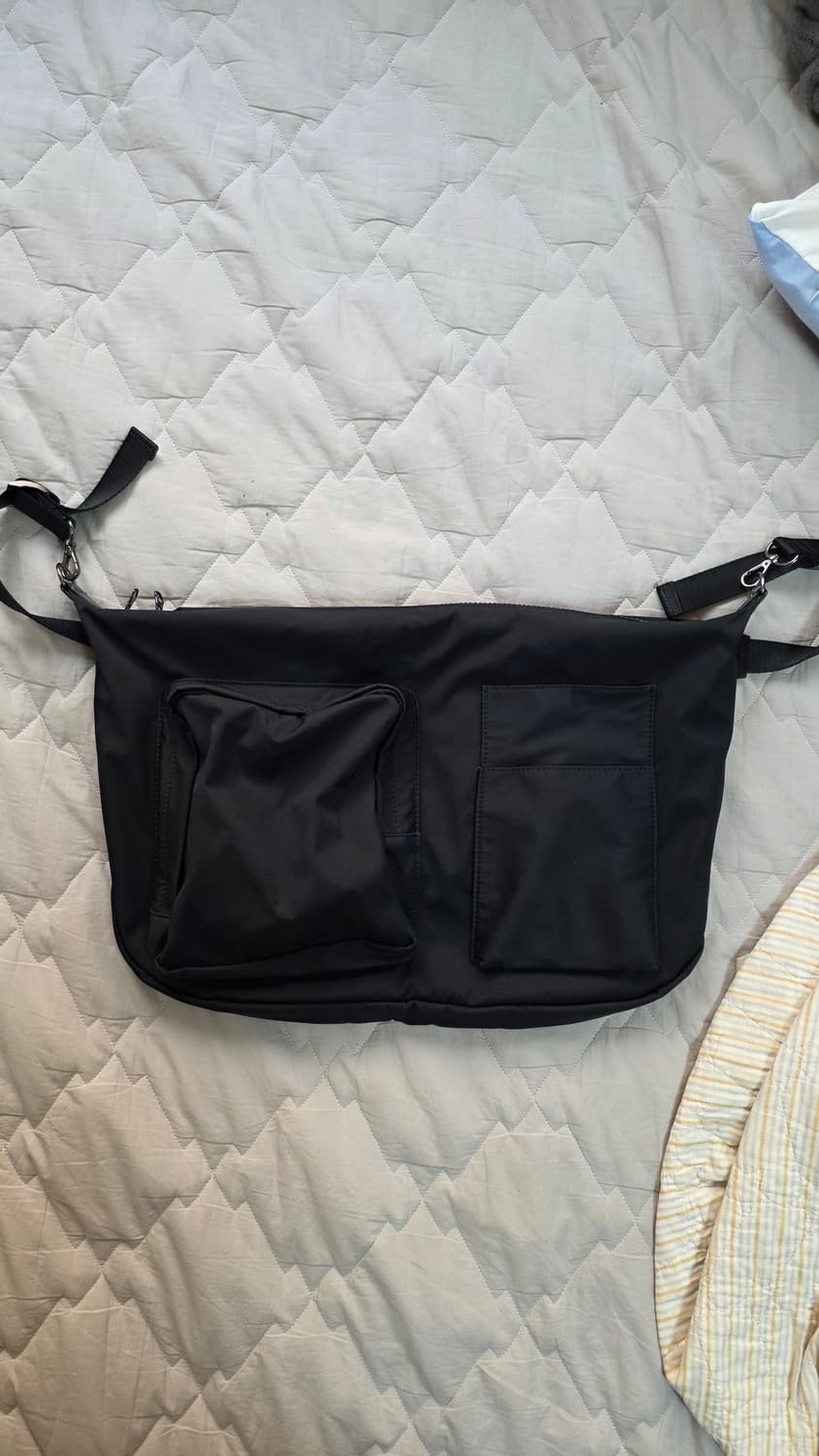 타임옴므 23FW 나일론 숄더백 가방 블랙 상품이미지1