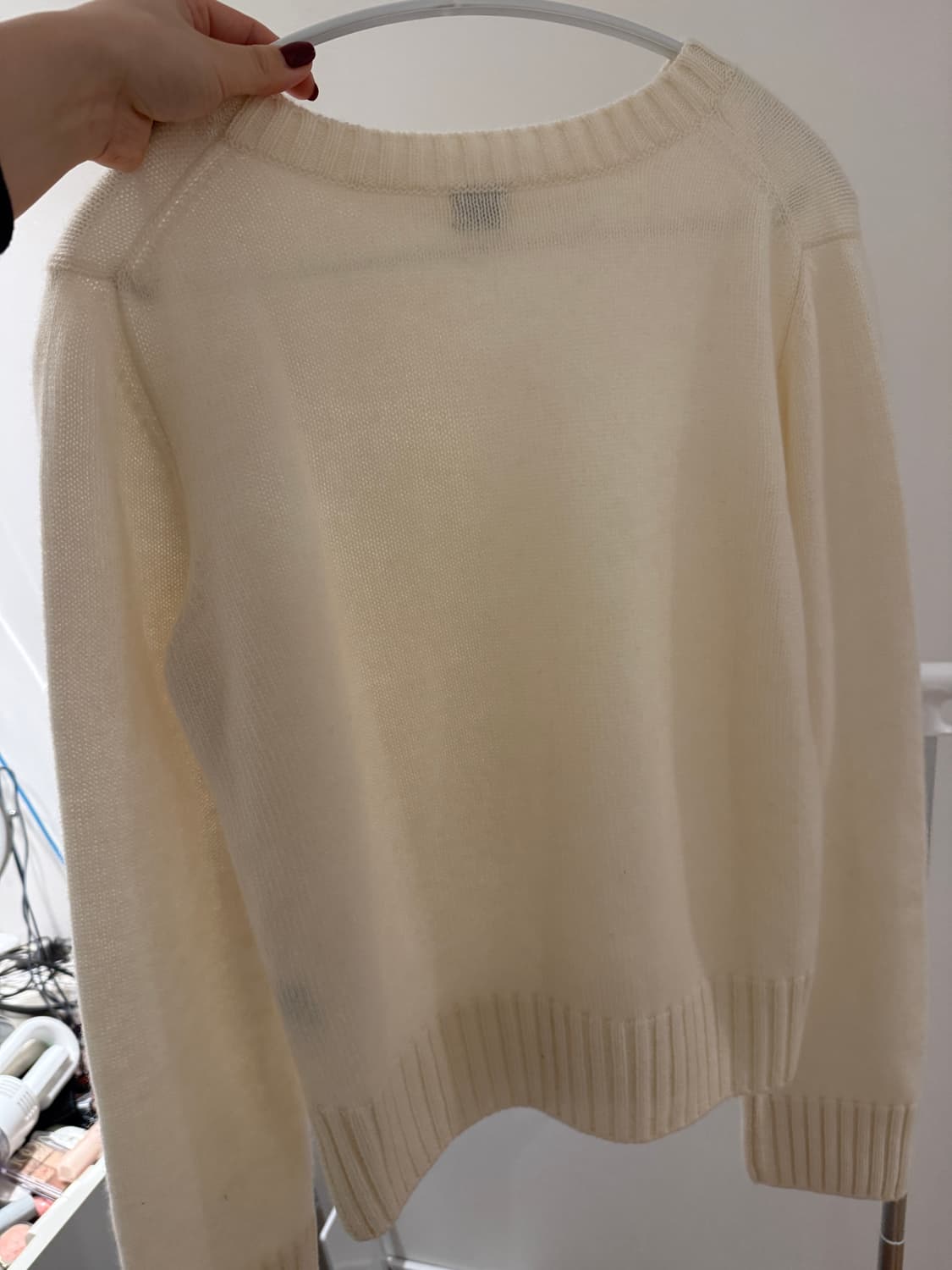 식스앤어하프 로로스웨터 화이트 M 상품이미지6