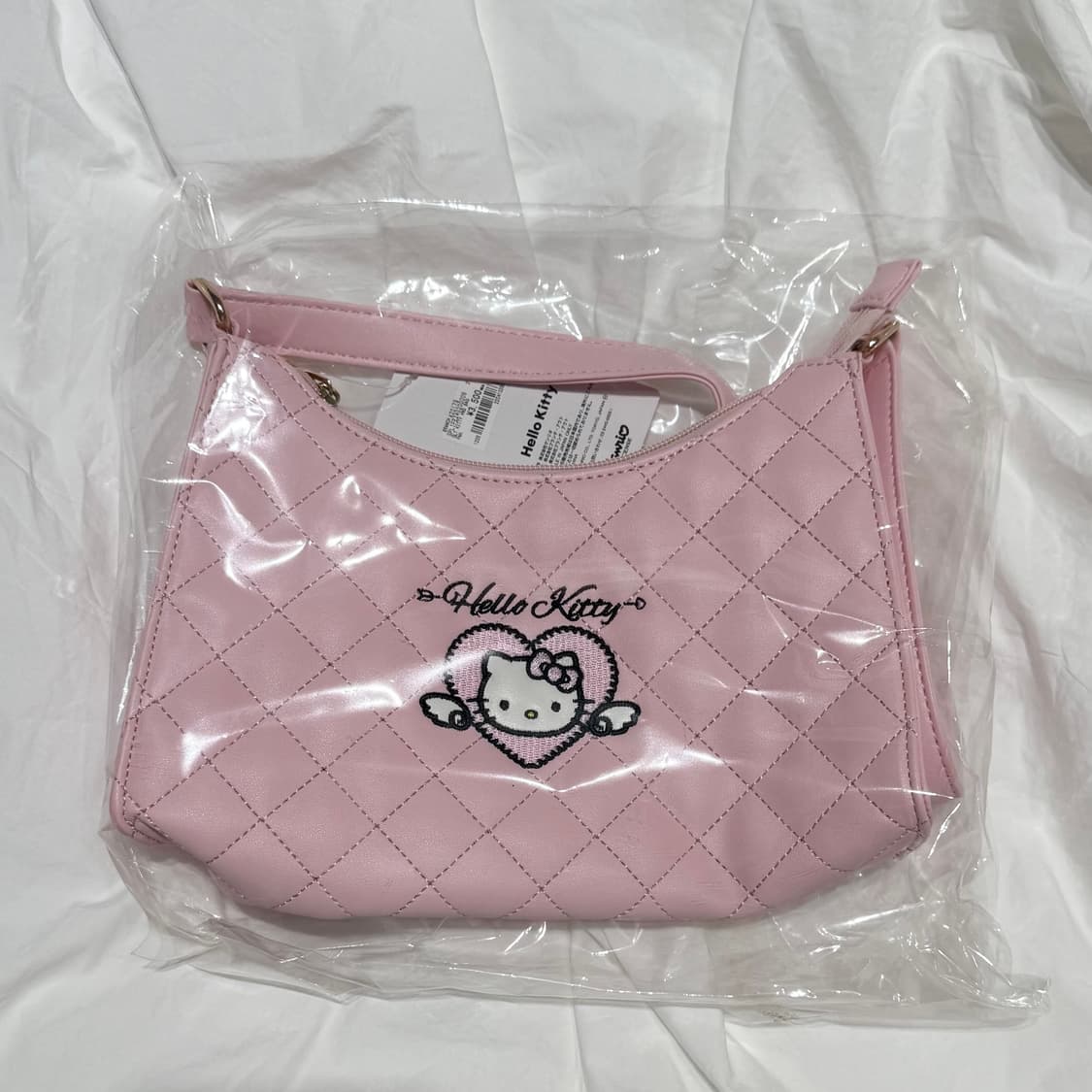 스핀스 스핀즈 SPINNS 헬로키티 호보백 퀼팅백 핑크 새상품 상품이미지2