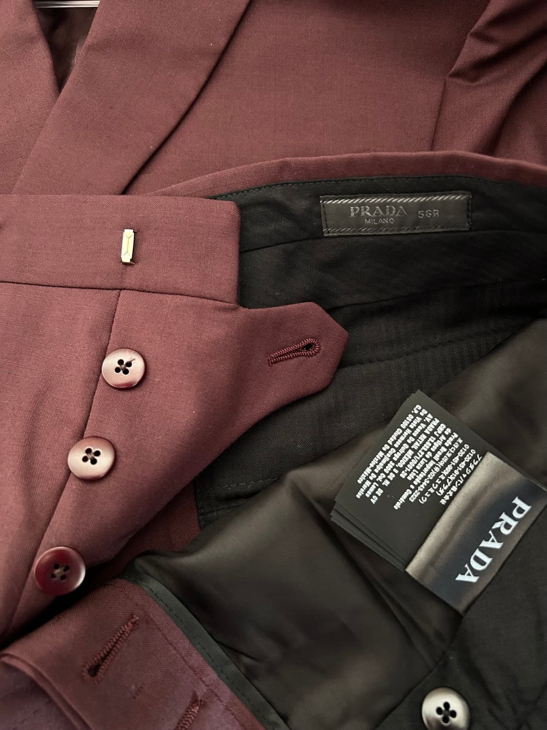 프라다 버건디 수트 상품이미지8