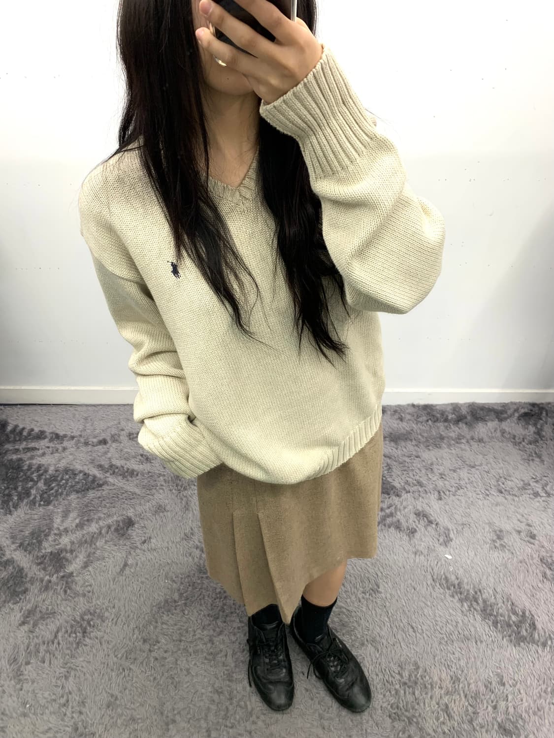 버버리 h라인 미디 스커트 상품이미지3