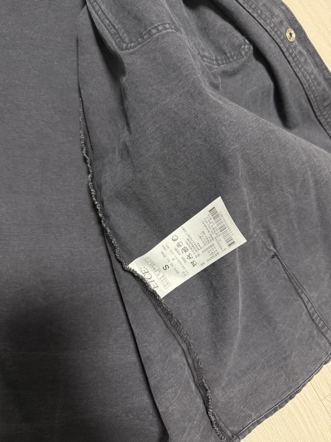 etce HERRINGBONE WASHED POCKET SHIRT 상품이미지2