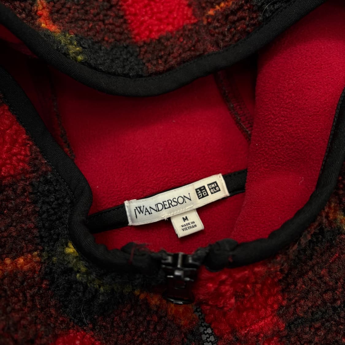 uniqlo jw앤더슨 유니클로 타탄체크 후리스 집업후드  상품이미지2