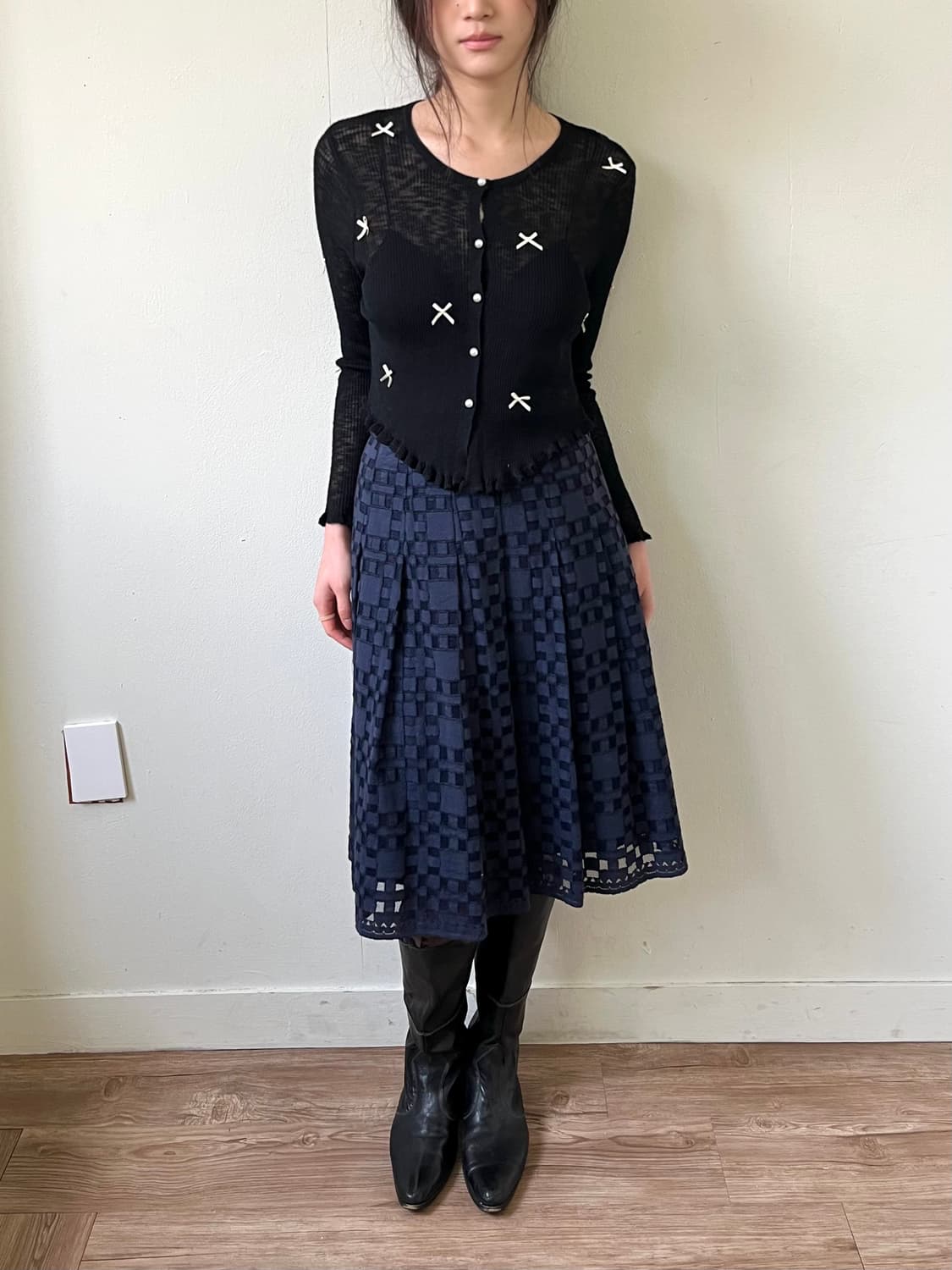 Linn 딥블루 스커트 상품이미지6