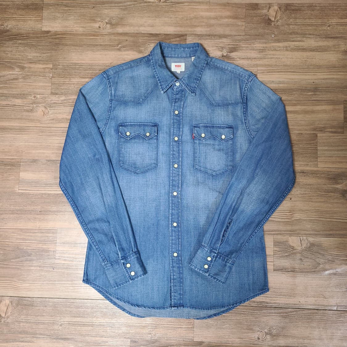 [100] 리바이스 빈티지 워싱 웨스턴 데님 셔츠 남방 상품이미지1