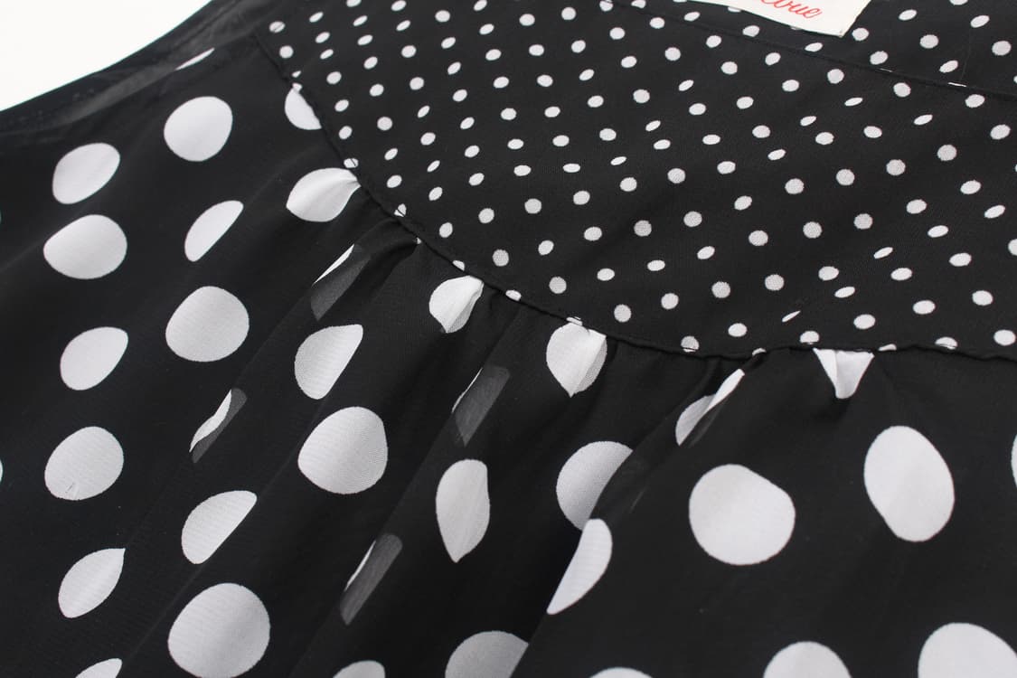 FIRST REVUE Dot Chiffon Tunic Dress 상품이미지5