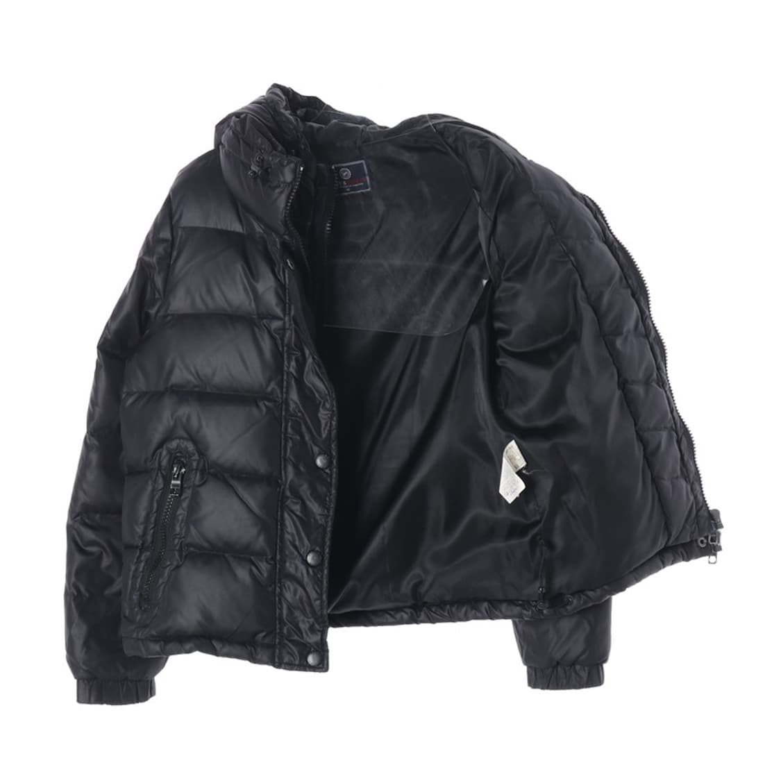헤누스 에드윈 올블랙 유광 숏패딩 S 상품이미지2