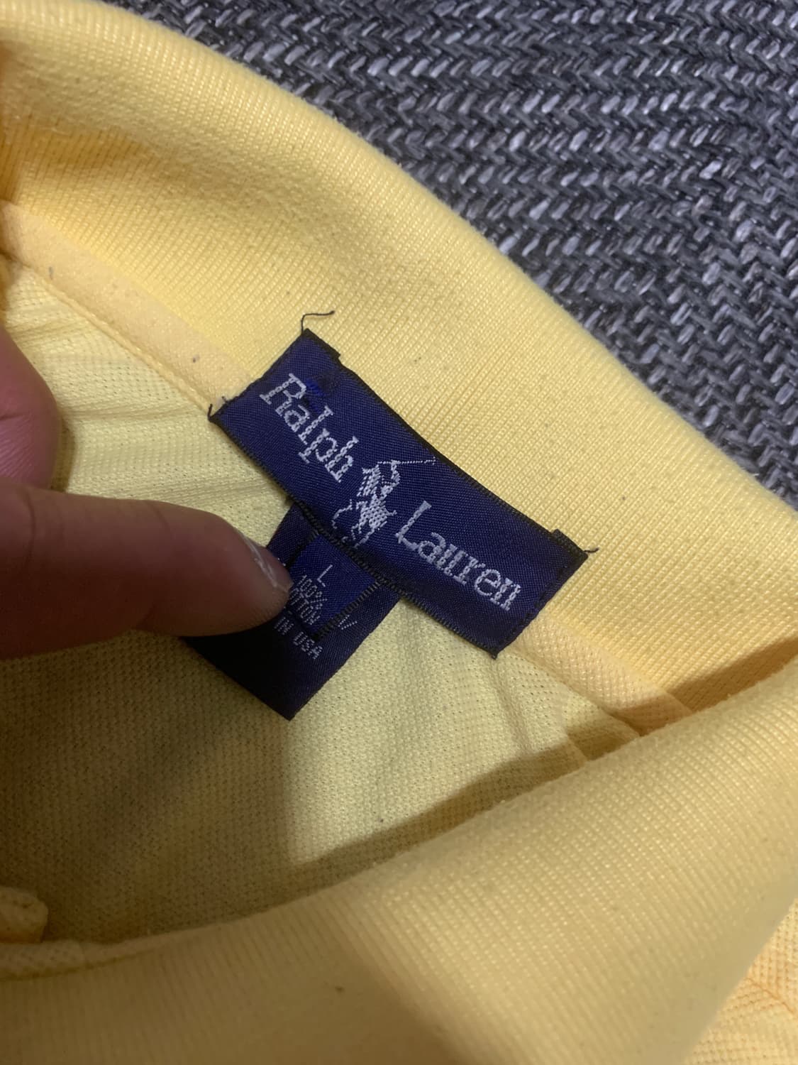L)폴로 랄프로렌 얠로우 카라넥 반팔티셔츠 PK티셔츠 상품이미지3