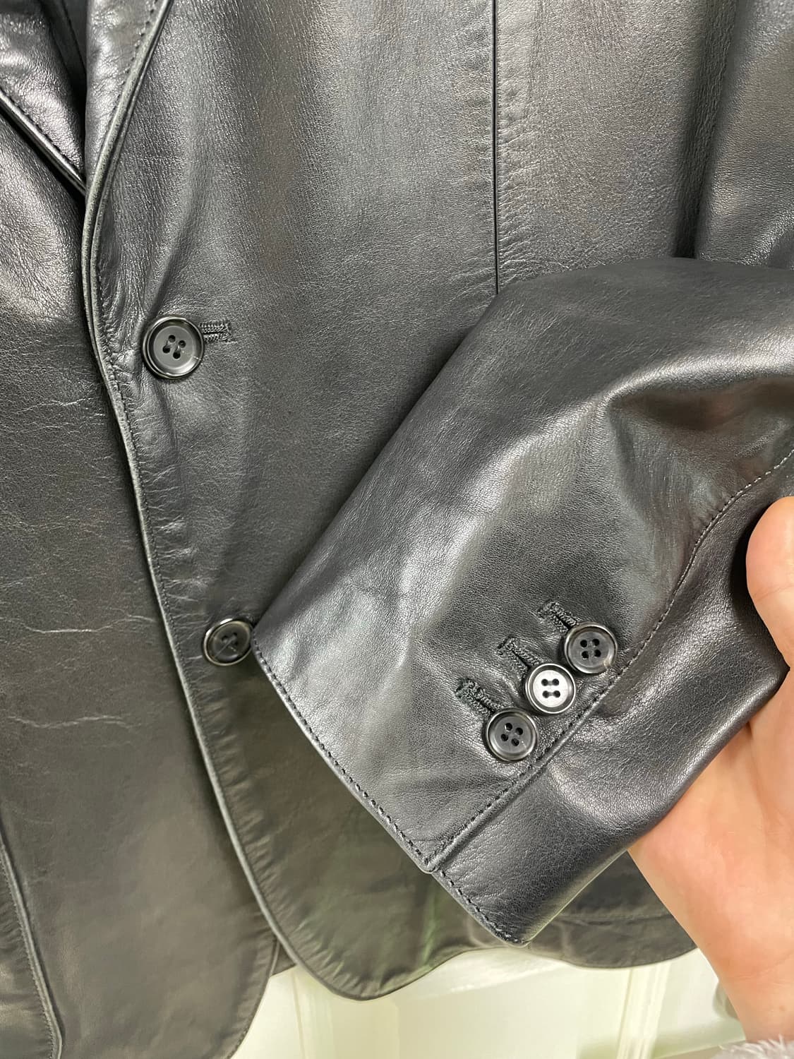 와코마리아 19FW 웨스턴 소가죽 레더 자켓 (M) 상품이미지4