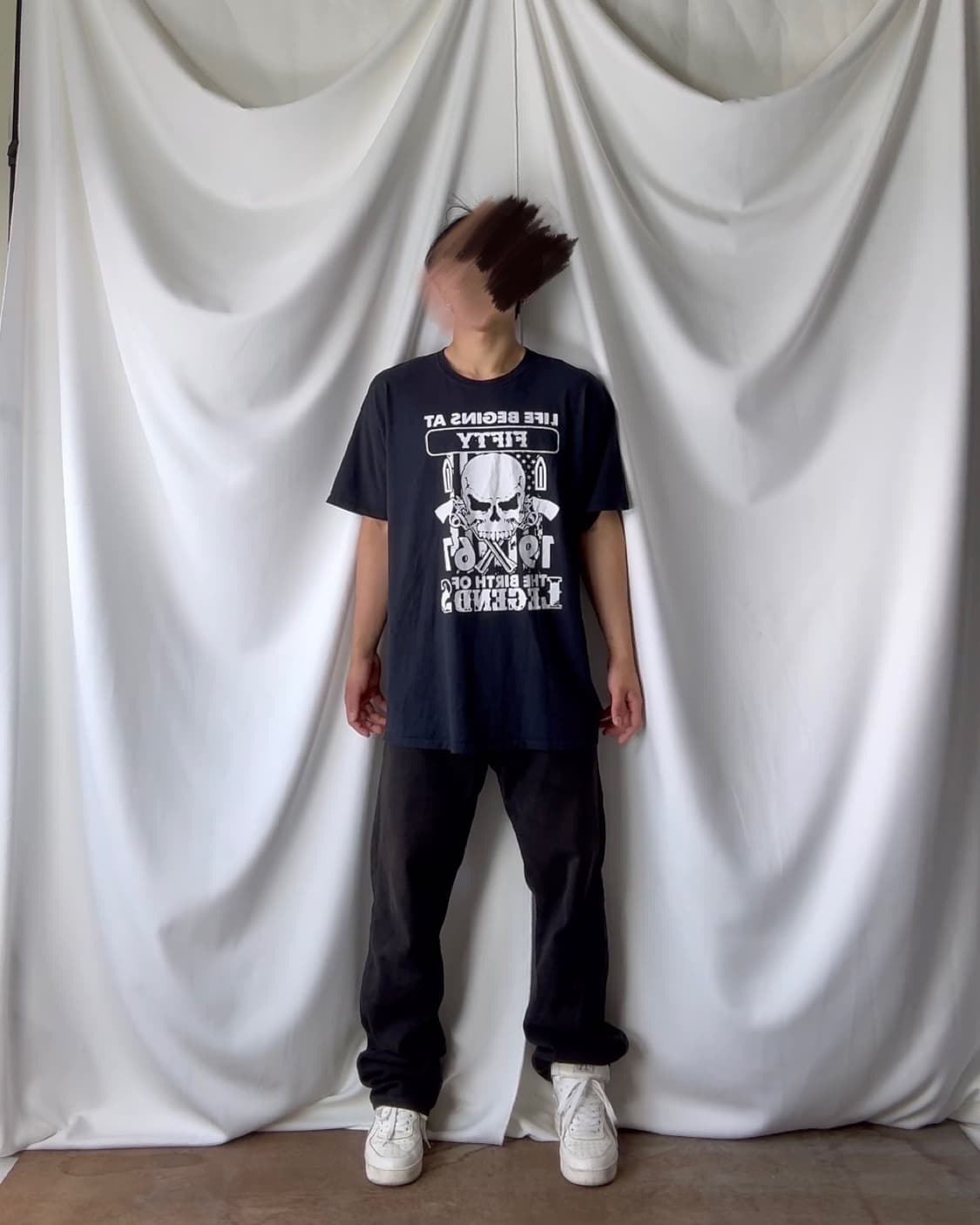 fruit of the loom 프루트오브더룸 해골 프린팅 반팔  상품이미지1