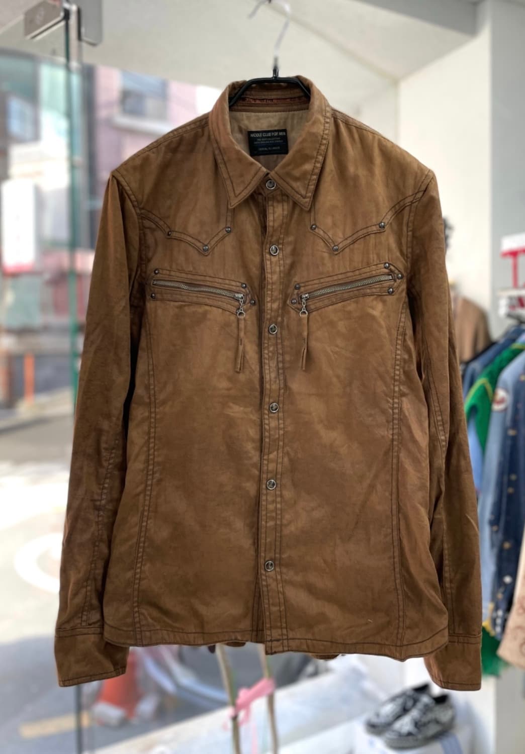 NICOLECLUB 스터드 웨스턴 셔츠 상품이미지1