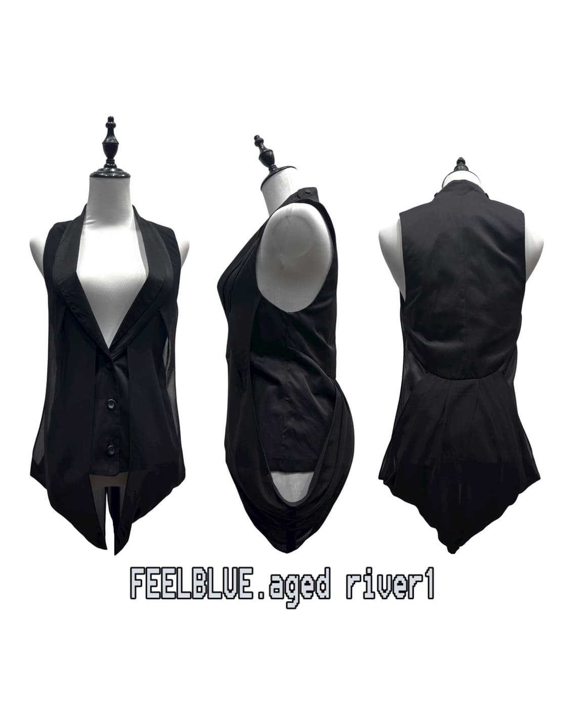 Goth vest lipservice blouse pants 3pcs 상품이미지8