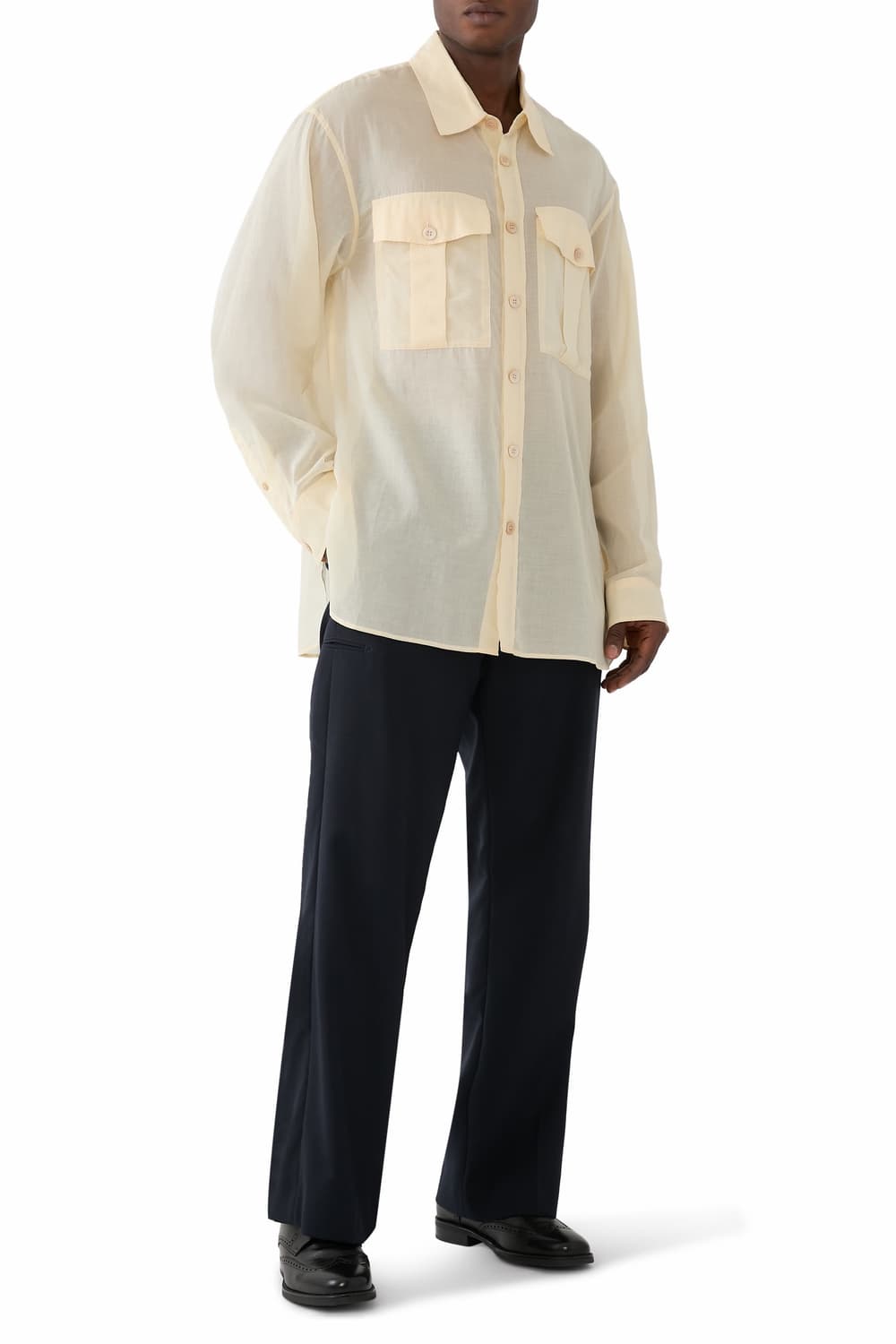 [BTS 뷔님 착용] 드리스 반 노튼 25ss 크라우지 시어 셔츠 상품이미지3