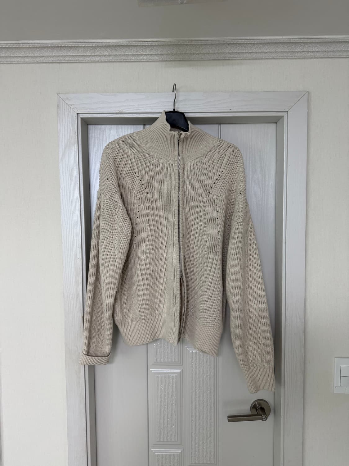 토니웩 이탈리아 코튼 하드 트위스트 집업 니트 L(50) 105 상품이미지6