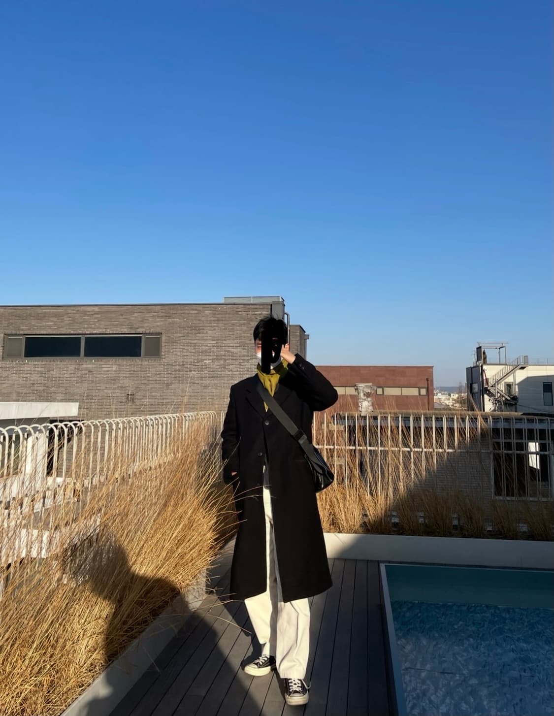 넌블랭크 3버튼 체스터필드 코트 블랙 XL 상품이미지4