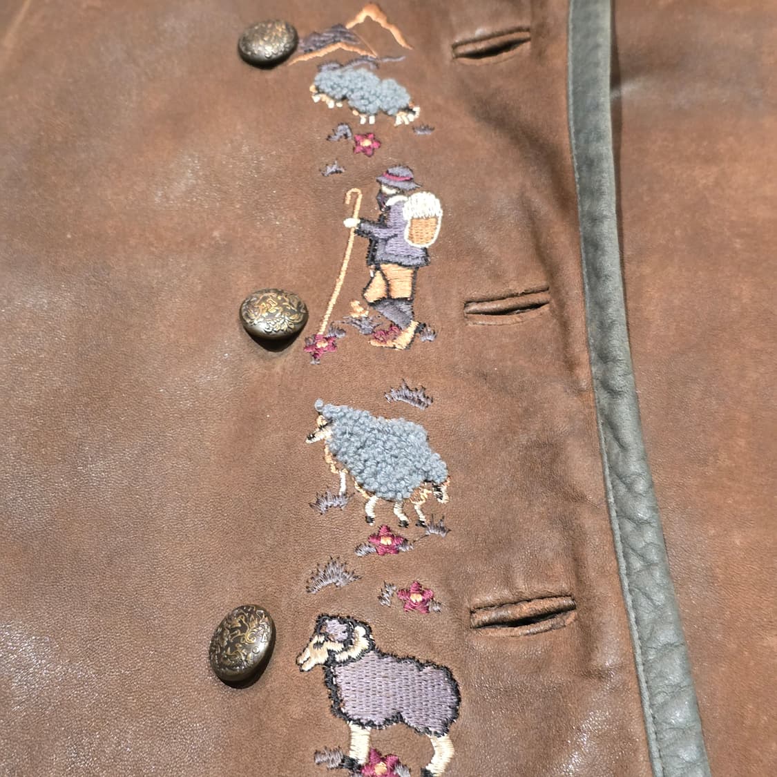 70~80s Brown Leather 트라흐텐 자켓 상품이미지3