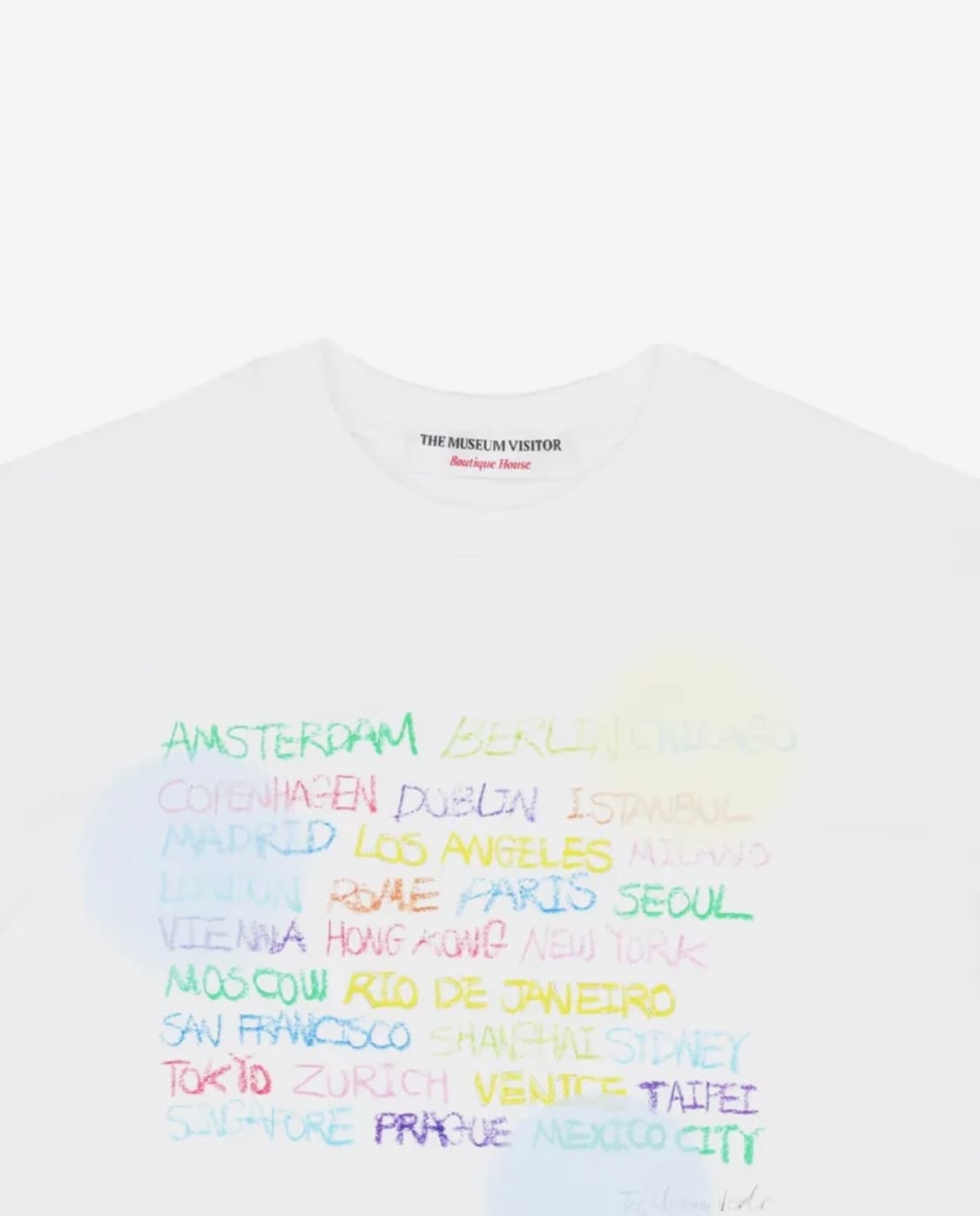 (택O새제품) 더뮤지엄비지터 시티 드로잉 그래픽 티셔츠 화이트 L 상품이미지3