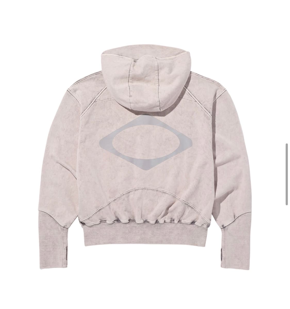 미스치프 롬버스 빅 포켓 후드집업 블리치드 핑크 그레이 M 상품이미지2