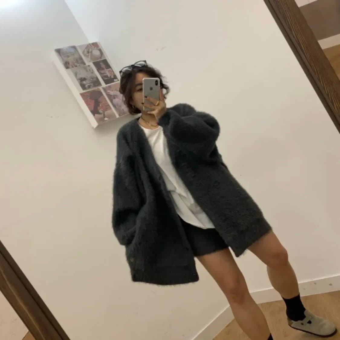 벨201_복실가디건(차콜) 상품이미지2