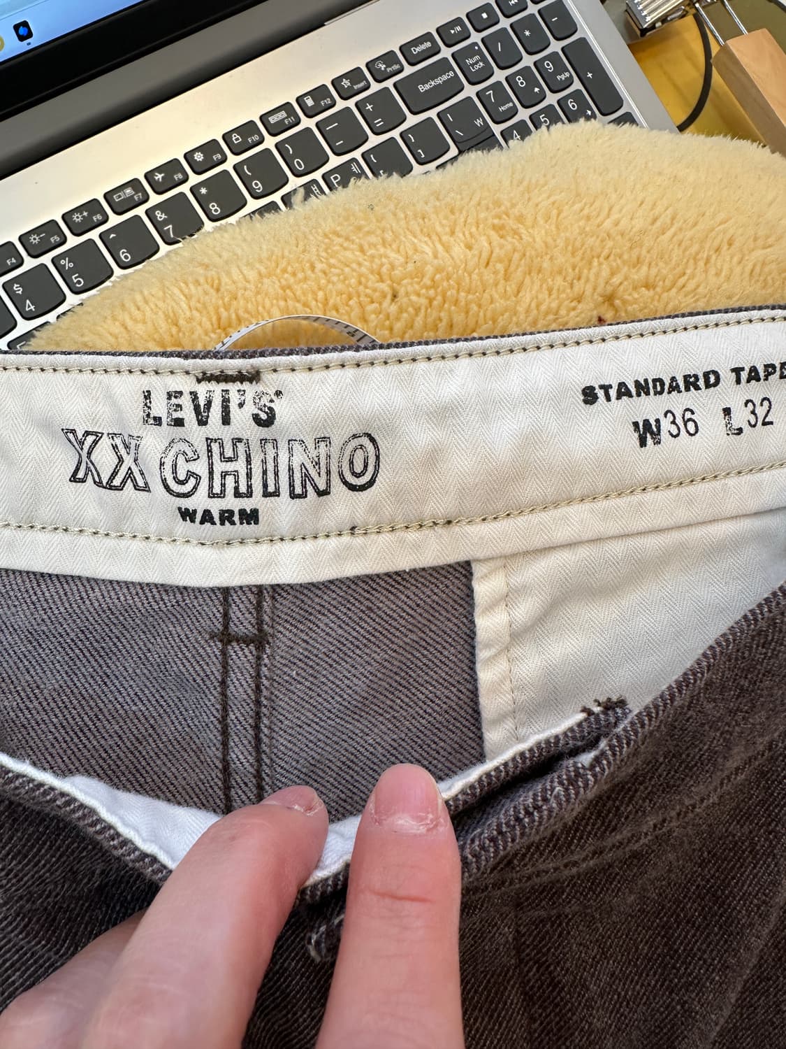 36) 리바이스 XX 치노 웜 팬츠 코튼 인디고 브라운 상품이미지3