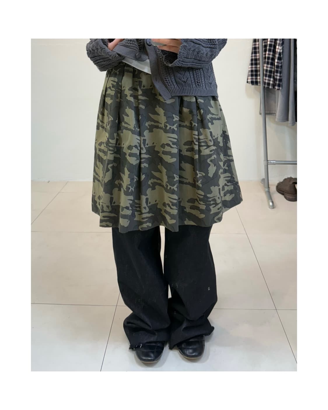 빈티지 카모 스커트 상품이미지1